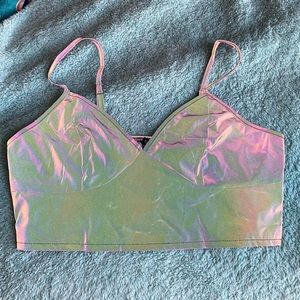 Holographic Crop Top